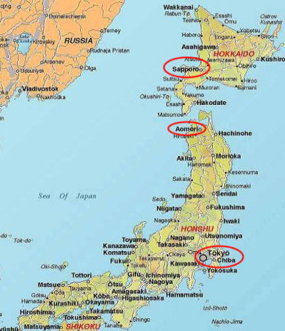 Cartina Giappone